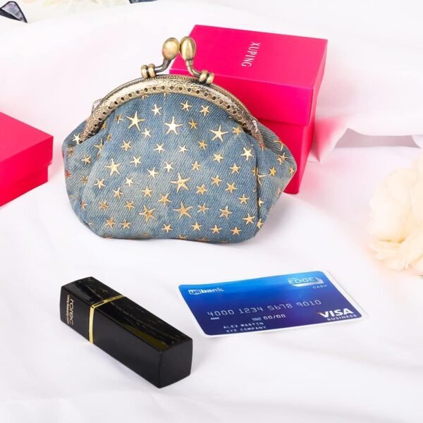 Coin Purse Coin Bag Star Pouch Change Purse Small Wallets Coin Pouch for Women (Blue)