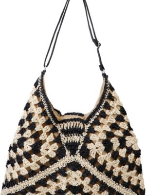 Straw Purses for Women 2024 Summer Purses Large Straw Beach Bag Woven Tote Bag  Purse Shoulder Handbags