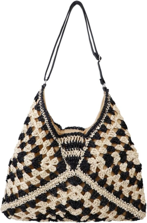 Straw Purses for Women 2024 Summer Purses Large Straw Beach Bag Woven Tote Bag Purse Shoulder Handbags