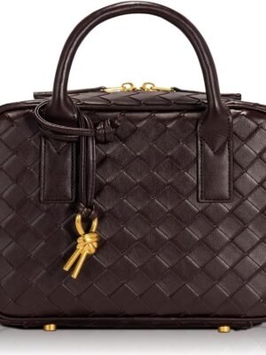 Woven Bag for Women Top Handle Satchel Handbag Crossbody Bag PU Leather Shoulder Bag Woven Purses for Women