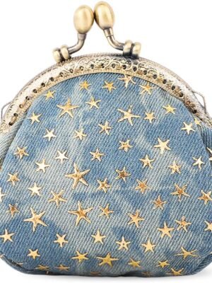 Coin Purse Coin Bag Star Pouch  Change Purse Small Wallets Coin Pouch for Women (Blue)