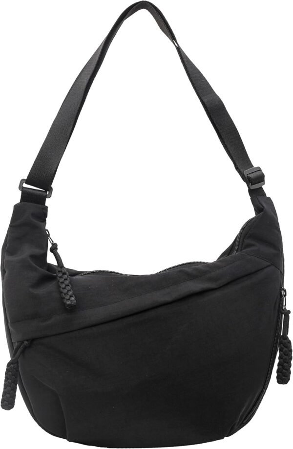 Nylon Crescent Crossbody Bag Dumpling Shoulder Bag Adjustable Strap Casual Handbag  Sling Bag for Women Men