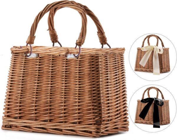 Straw Beach Bags For Women Summer Clutch Rattan Woven Wicker Purse Crochet Tote