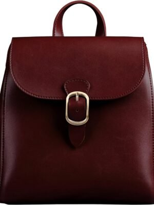 Simple  Leather Flap 3 Way Convertible Backpack For Women Classic Vintage Faux Leather Fashion Daypack (Red)