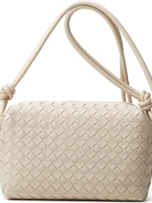 Woven Crossbody Bags for Women Trendy:  Leather Purse for Daily Use - Small Crossbody Purse for Travel